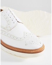 Chaussures brogues blanches Grenson