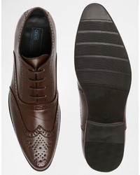 Chaussures brogues bordeaux Asos