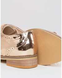 Chaussures brogues dorées Asos