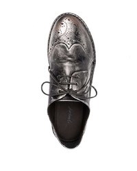 Chaussures brogues en cuir argentées Marsèll