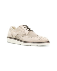 Chaussures brogues en cuir beiges Hogan