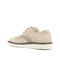 Chaussures brogues en cuir beiges Hogan