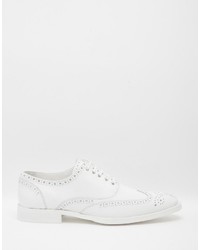 Chaussures brogues en cuir blanches Asos