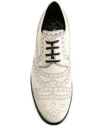 Chaussures brogues en cuir blanches Dolce & Gabbana