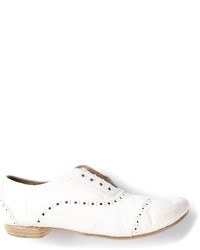 Chaussures brogues en cuir blanches Marsèll