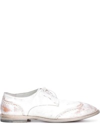 Chaussures brogues en cuir blanches Marsèll