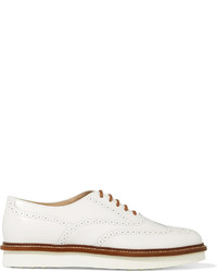 Chaussures brogues en cuir blanches Tod's