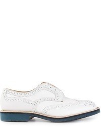 Chaussures brogues en cuir blanches Tricker's