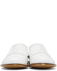 Chaussures brogues en cuir blanches Comme des Garcons
