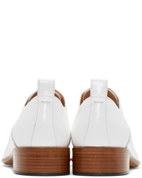 Chaussures brogues en cuir blanches Maison Margiela