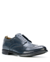 Chaussures brogues en cuir bleu marine Officine Creative