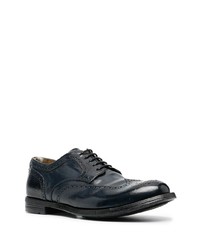 Chaussures brogues en cuir bleu marine Officine Creative