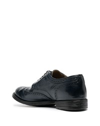 Chaussures brogues en cuir bleu marine Officine Creative