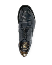 Chaussures brogues en cuir bleu marine Officine Creative