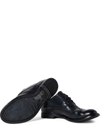 Chaussures brogues en cuir bleu marine Officine Creative