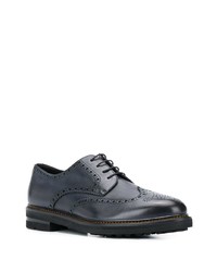 Chaussures brogues en cuir bleu marine Henderson Baracco