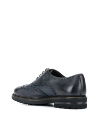 Chaussures brogues en cuir bleu marine Henderson Baracco