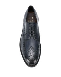 Chaussures brogues en cuir bleu marine Henderson Baracco