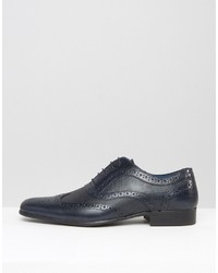 Chaussures brogues en cuir bleu marine Red Tape