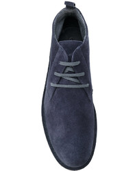 Chaussures brogues en cuir bleu marine Corneliani