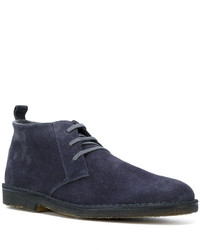 Chaussures brogues en cuir bleu marine Corneliani