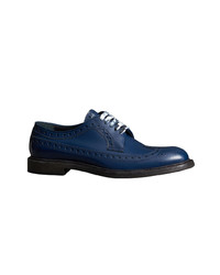 Chaussures brogues en cuir bleu marine Burberry