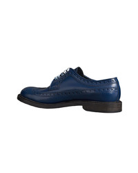 Chaussures brogues en cuir bleu marine Burberry