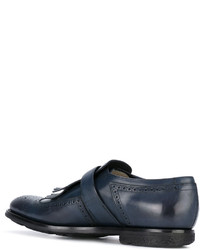 Chaussures brogues en cuir bleu marine Church's