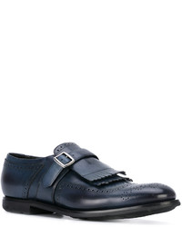 Chaussures brogues en cuir bleu marine Church's