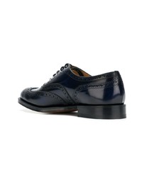 Chaussures brogues en cuir bleu marine Church's