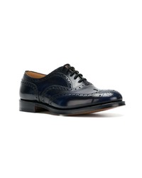 Chaussures brogues en cuir bleu marine Church's