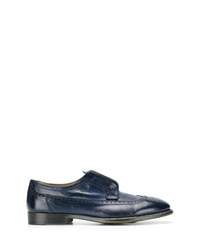 Chaussures brogues en cuir bleu marine Silvano Sassetti