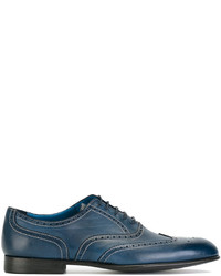 Chaussures brogues en cuir bleues Paul Smith
