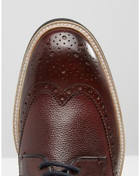 Chaussures brogues en cuir bordeaux Ted Baker