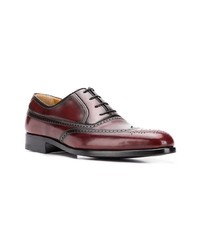 Chaussures brogues en cuir bordeaux a. testoni