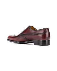 Chaussures brogues en cuir bordeaux a. testoni