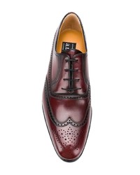 Chaussures brogues en cuir bordeaux a. testoni