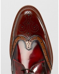 Chaussures brogues en cuir bordeaux Jeffery West