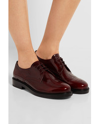 Chaussures brogues en cuir bordeaux Tod's