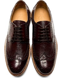 Chaussures brogues en cuir bordeaux Hudson