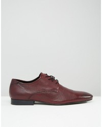 Chaussures brogues en cuir bordeaux Asos