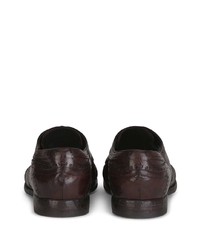 Chaussures brogues en cuir bordeaux Dolce & Gabbana