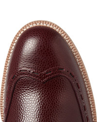 Chaussures brogues en cuir bordeaux Balenciaga