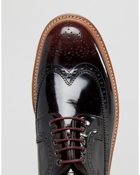 Chaussures brogues en cuir bordeaux Grenson