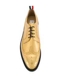 Chaussures brogues en cuir dorées Thom Browne