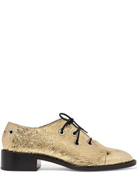 Chaussures brogues en cuir dorées Proenza Schouler