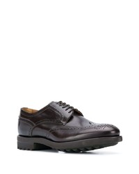 Chaussures brogues en cuir épaisses marron foncé Doucal's