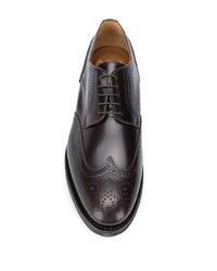 Chaussures brogues en cuir épaisses marron foncé Doucal's