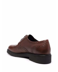 Chaussures brogues en cuir épaisses marron foncé BOSS