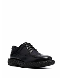 Chaussures brogues en cuir épaisses noires Salvatore Ferragamo